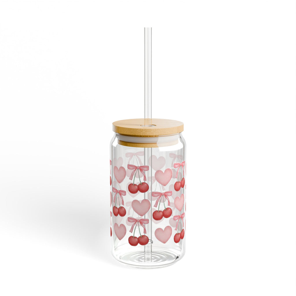 Cherry love 16oz sipper glass
