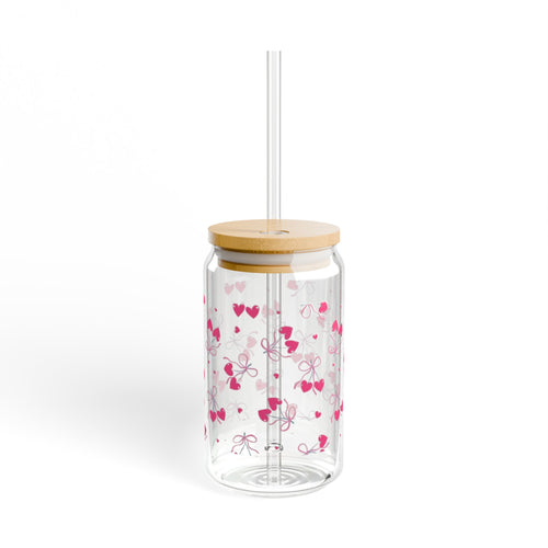 Cherry Blossom- 16oz Glass Sipper Cup