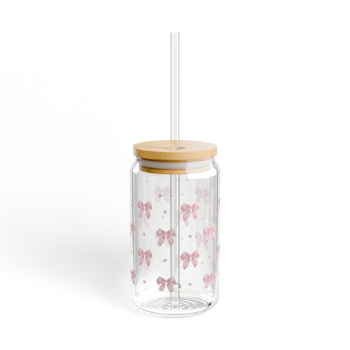 Baby Bow Bliss - 16oz Glass Sipper Cup