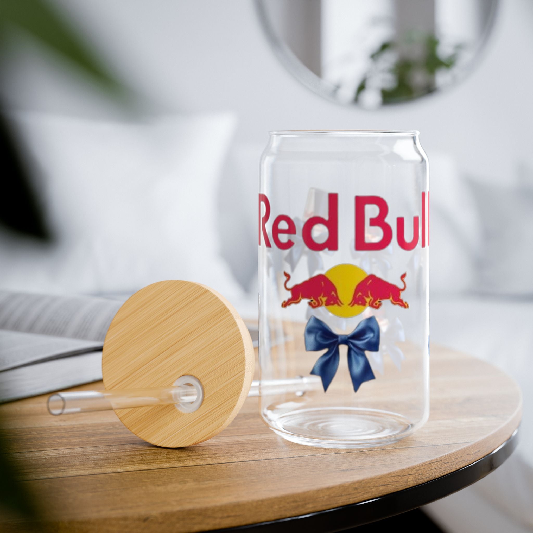 Coquette energy 16oz sipper glass cup